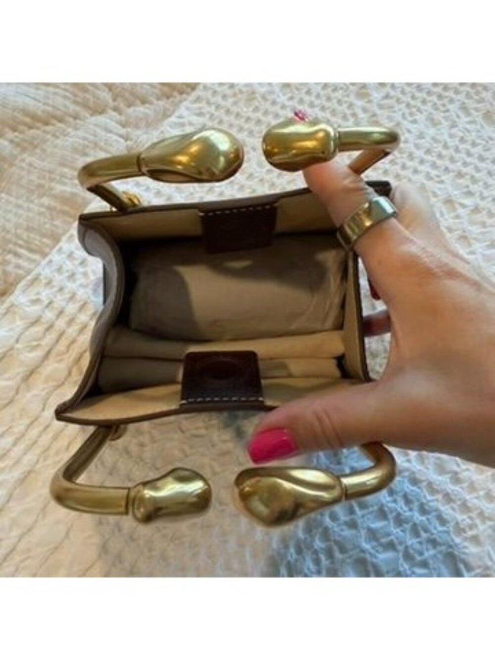 CULT GAIA Smooth Leather Maxine Sculptural Mini Bag NWT - Picture 6 of 7